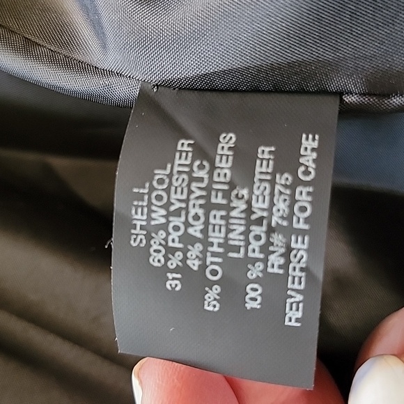 MICHAEL KORS Plus Size Coat Wool Blend w/Gold Hardware Black 1X NWT - Picture 16 of 16